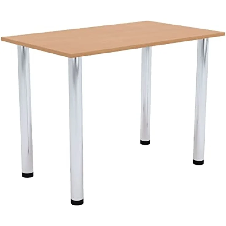 AKKE Esstisch (2mm PVC), Esszimmertisch mit Chrombeinen Küchentisch Bürotisch Kantenumleimung – Bild 1