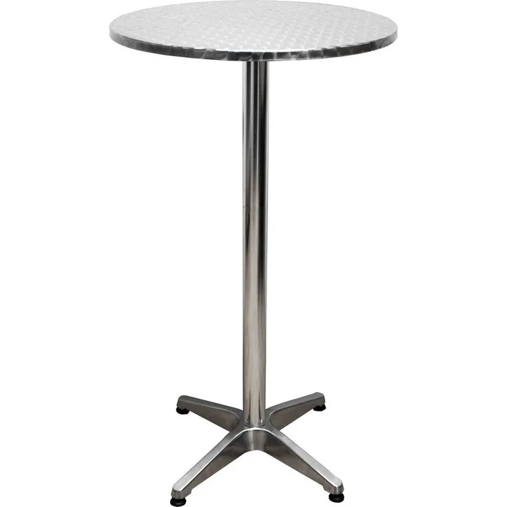 Bistro Stehtisch aus Aluminium, rund, H 110 cm