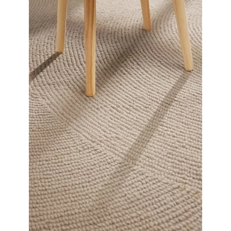 XXXL Wollteppich Eleni, Beige, Rechteckig 120x180 cm, Pflegeleicht, Strapazierfähig, Für Fußbodenheizung geeignet, Naturmaterial mit Struktur – Bild 9