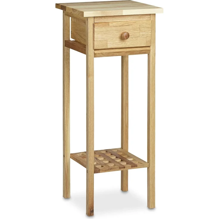 Relaxdays Telefontisch, MDF Walnuss, 60 x 25 x 25 cm – Bild 4