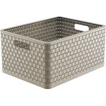 Aufbewahrungskorb "Country" 28 l cappuccino 43 x 33 x 21,5 cm