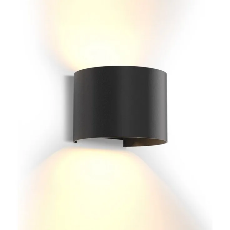 Nettlife Wandleuchte Innen & Aussen LED Wandlampe Schwarz 3000K Metal 5w 1ER 2ER, LED fest integriert, Warmweiß, Schlafzimmer Wohnzimmer Flure