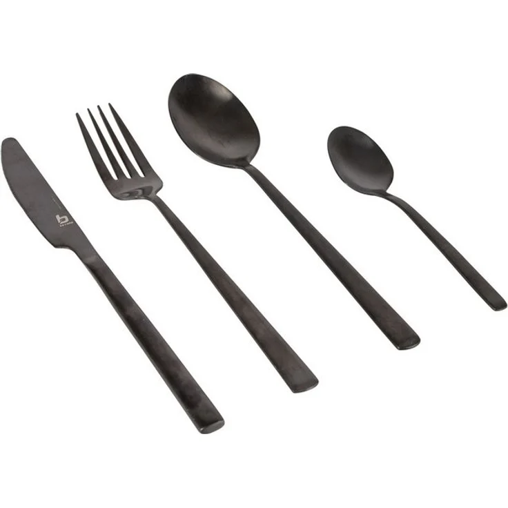 Bo-Camp Besteck-Set 16-teilig schwarz – Bild 2
