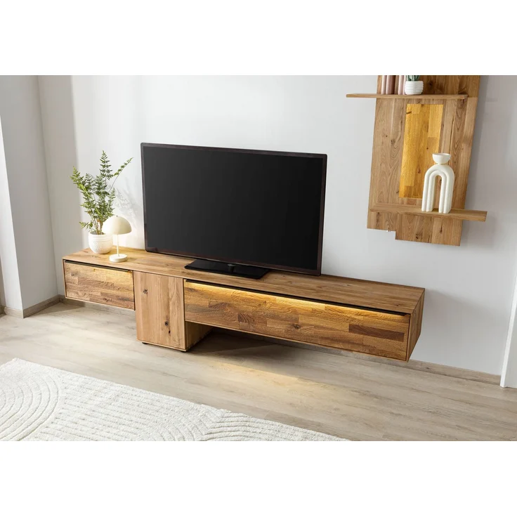 Lowboard Wildeiche 240x43x55 natur geölt WIEN #208 – Bild 2