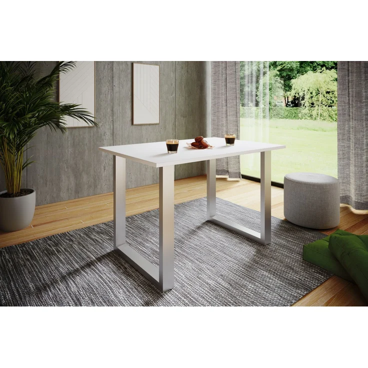 VCM Esstisch Xona 916860 Silber / Weiß H. 76 x B. 110 x T. 80 cm – Bild 4