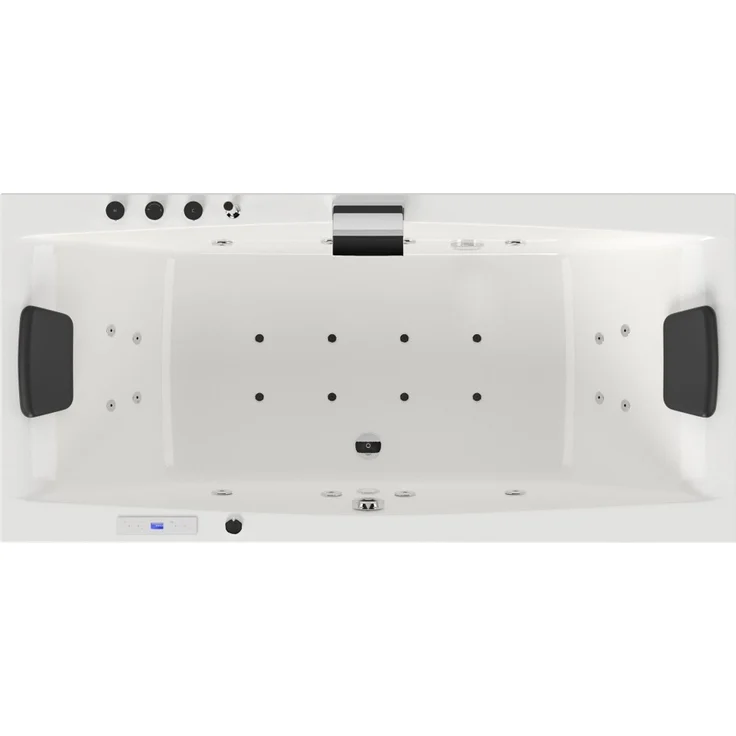 Rechteck Whirlpool Unity 190x90 Made in Germany 24 Massagedüsen mit Armatur : Mit Armaturen – Bild 4