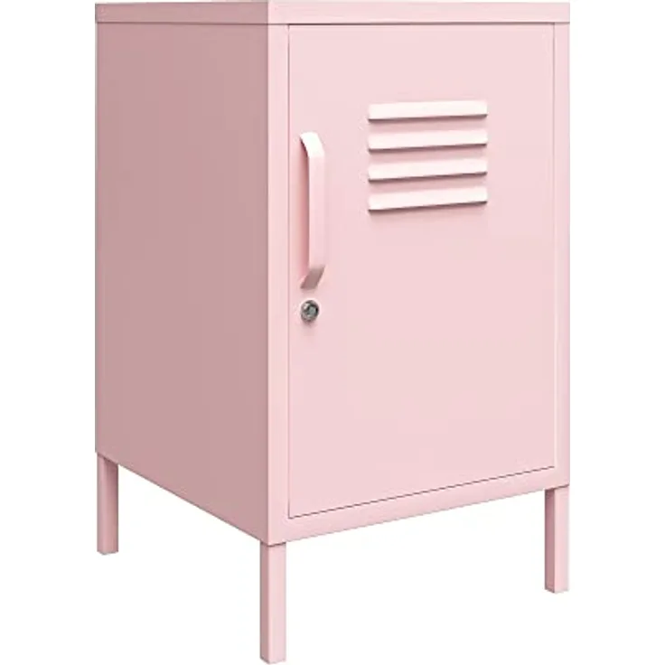 Cache | Beistelltisch mit 1 Tür in Metal Pink