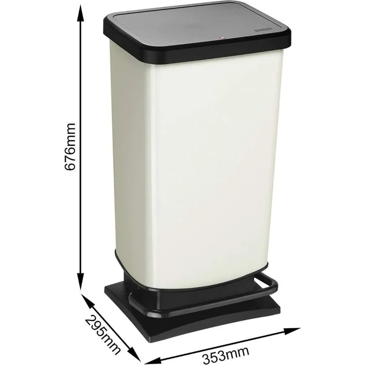 Rotho Treteimer "Paso" 40 l weiß – Bild 2