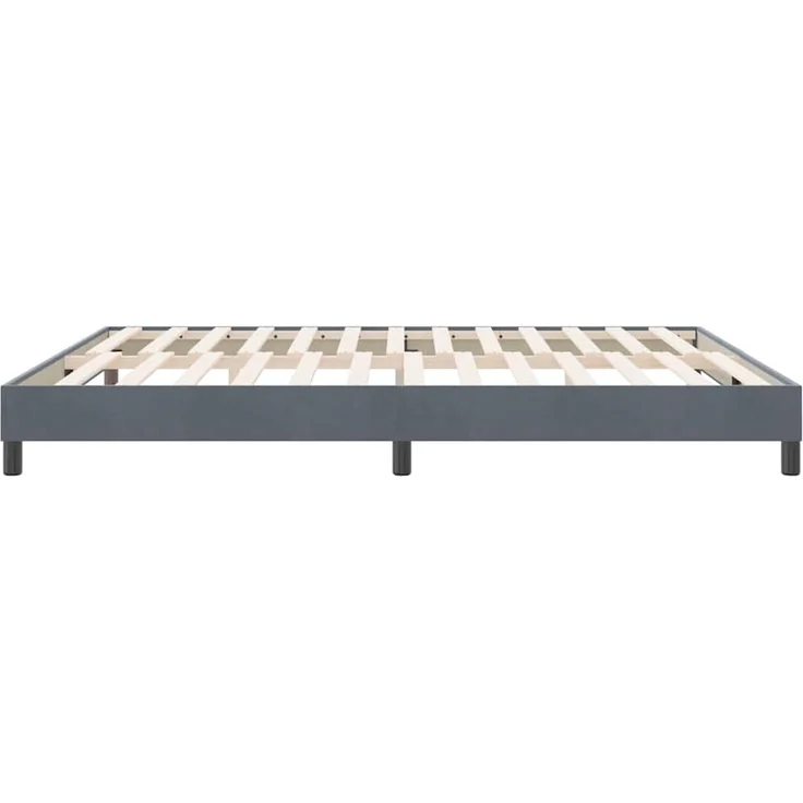 vidaXL Boxspringbett ohne Matratze Dunkelgrau 180x220 cm Samt 3315886 – Bild 5