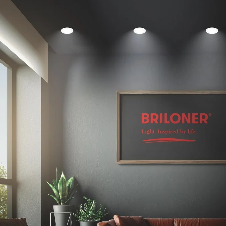 Briloner LED Einbauleuchte Jeft 3er Set 3x 3W, 330lm Kunststoff weiß – Bild 3