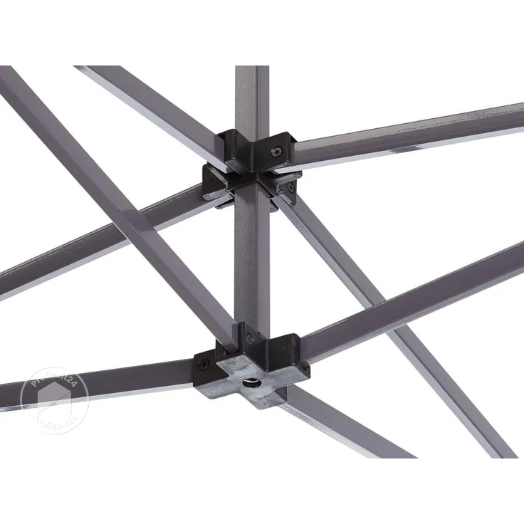 3x6 m Faltpavillon, PREMIUM Stahl 40mm, schwarz – Bild 4