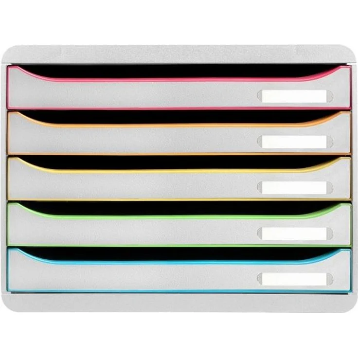 Exacompta Schubladenbox BIG-BOX PLUS 308714D quer 5 Schubladen harleki – Bild 4