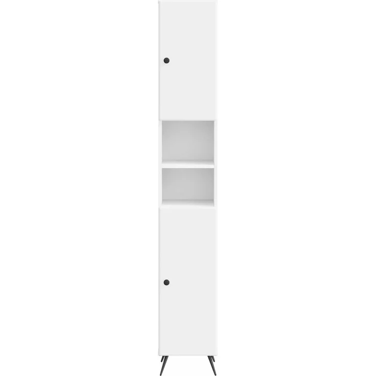 vidaXL Badezimmerschrank mit offenem Regal BREDA Weiß 30 x 31 x 190 cm 897475 – Bild 3