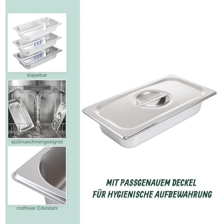 Gastro Behälter GN 1/3 Edelstahl 3er Set 10052911_304 – Bild 6
