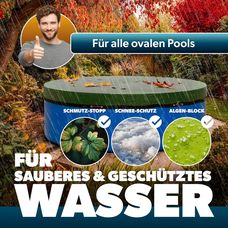 Mountfield Winterplane Basic oval, Polyethylen grün, 8,00x4,00 m – Bild 2