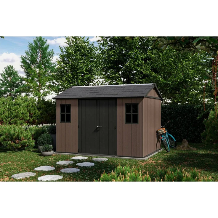 Dmora Gartenhaus Kincardine, Gartenhütte, Gartenhaus, Werkzeugschuppen, 230x350 h246 cm, Braun – Bild 5