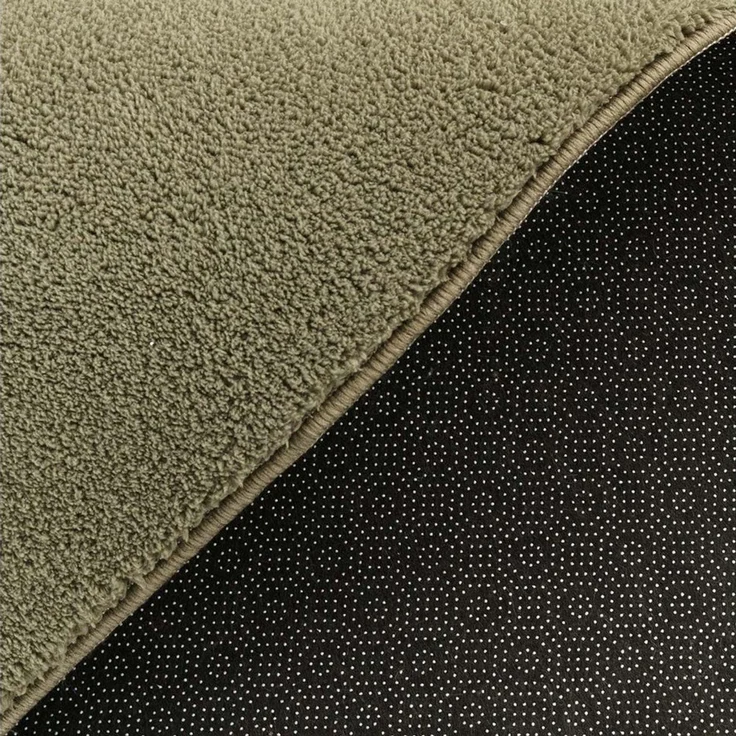 TaraCarpet Teppich Supersoft Kurzflorteppich Fiona Uni, rechteckig, Höhe: 14 mm, Wohnzimmer, Schlafzimmer, Esszimmer, Fiona grün 50x80 – Bild 3