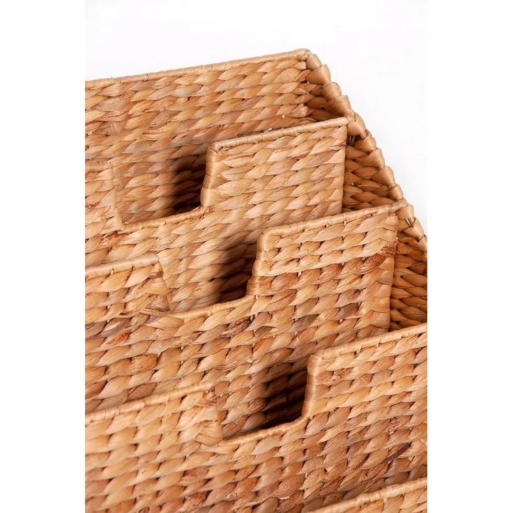 VIVANNO Zeitungsständer Wasserhyazinthe REGO, Natur Geflochten 37x25x40 cm – Bild 2