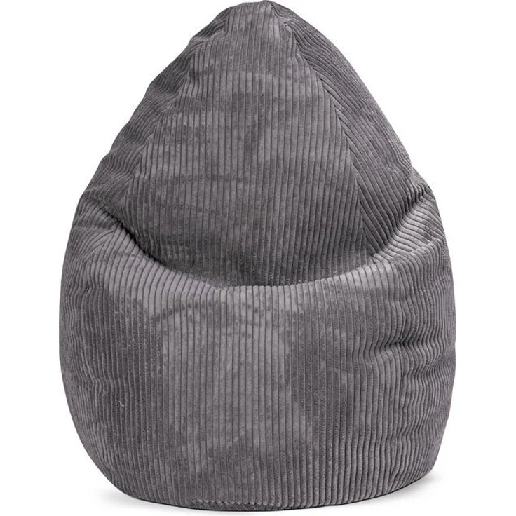 Magma Heimtex Sitzsack BeanBag SHARA XL, Cord Anthrazit, 110 x 70 x 70 cm – Bild 4