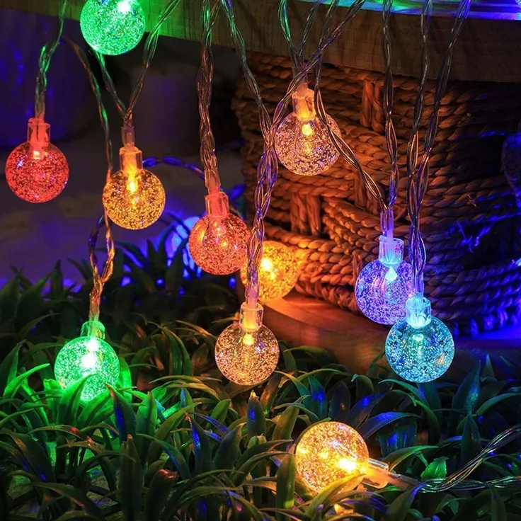 ABC LED-Lichterkette mit Sternmotiv, 10 m, für Innen- und Außenbereich