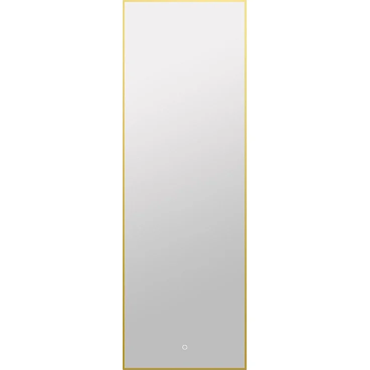 Vente-unique - Rechteckiger beleuchteter Badspiegel mit Beschlagschutz und Touchschalter - Goldener Rahmen - 50 x 150 cm - ORINELIA – Bild 3