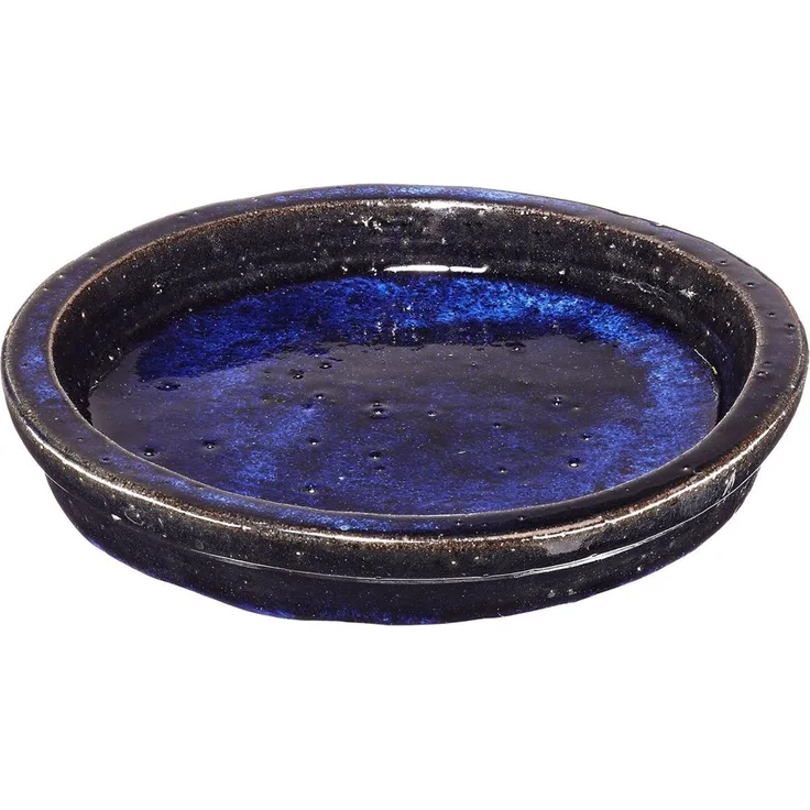 Dehner Blumentopf Untersetzer, Keramik, glasiert, grün