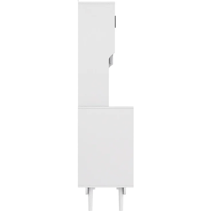 ZUBALIYA Hängeschrank (117 x 30 x 170 cm), 2 Türen, Schiebetüren, Stauraum für Wohnbereich, Küche oder Bad entsprechend dem Aufstellort, Weiß – Bild 13