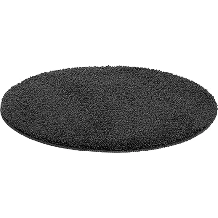 Brandsseller Badematte Rund Ø 60 cm Badteppich Badvorleger Badezimmerteppich Duschvorleger Schwarz – Bild 4