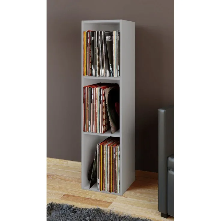 VCM CD / DVD Media Regal Platto 916755 Grau H. 107 x B. 34 x T. 30 cm