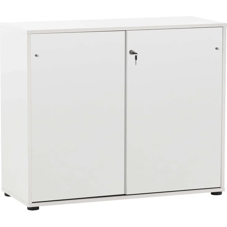 Schildmeyer ‘Serie 400‘ Büro Aktenschrank mit Schiebetüren, Weiß, Breite 100,1 cm, Made in Germany – Bild 1