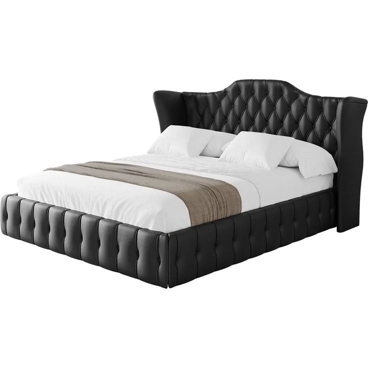 ALTDECOR Polsterbett MODY (Polsterbett mit Bettkasten und Lattenrost, Boxbett ohne Matratze), Doppelbett mit Stauraum, Bett mit Kopfteil – Bild 2