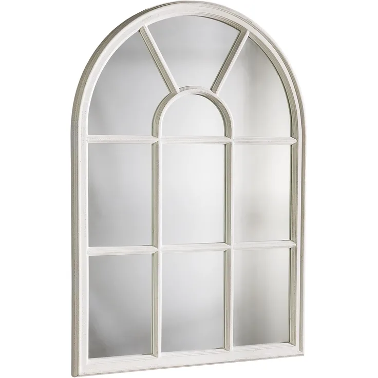 riess-ambiente Wandspiegel CASTILLO 100cm weiß (Einzelartikel, 1-St), Schlafzimmer · Fenster-Design · Deko · Landhausstil · handmade · Flur