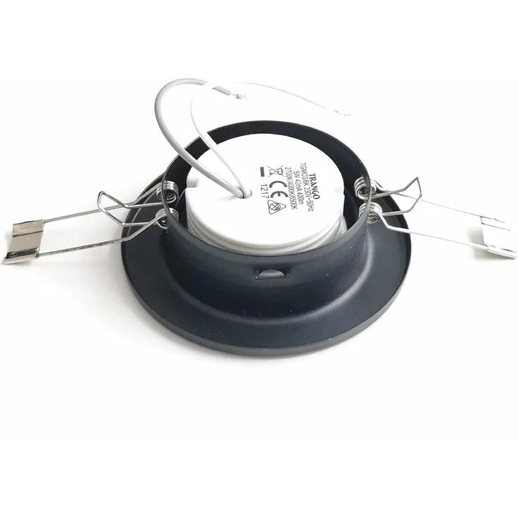 TRANGO LED Einbauleuchte, 3er Set 6729-031M36K LED Einbaustrahler Anthrazit matt inkl. 3x 5 Watt CCT Farbtemperatur Steuerung 2700K-4000K-6500K LED Modul, Einbauspot, Deckenleuchte, Downlight, Deckenlampe – Bild 3