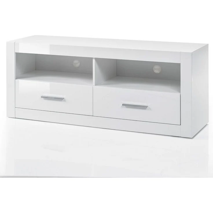 Lomadox Wohnwand BALVE-61, (4-St), TV Media Hochglanz weiß mit Wandboard & Kommode BxHxT: 230 x 139 x 45 cm – Bild 1
