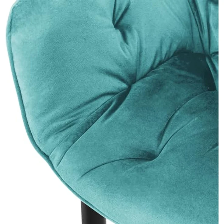 ML-DESIGN Stuhl Esszimmerstuhl mit Rückenlehnen und Armlehnen aus Samt mit Metallbeine (4 St), Ergonomischer Sessel Blau Wohnzimmerstuhl Polsterstuhl – Bild 8