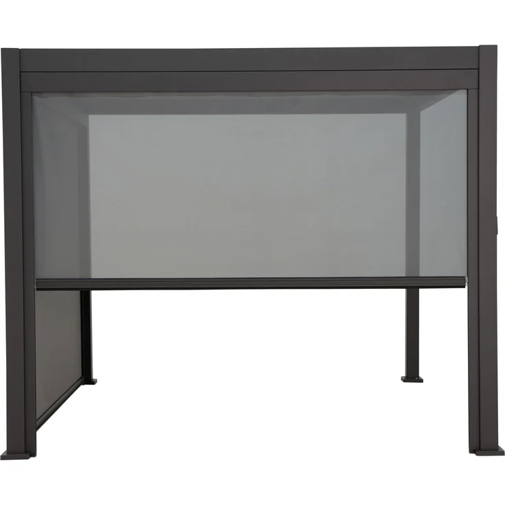 LECO Rollo 4m zur Lamellenpergola DELUXE 4x3 m, Aluminiumprofile und Kunststoffgewebe anthrazit – Bild 2
