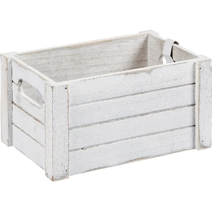 Aufbewahrungsbox / Holzkiste - Antik Weiß - 25,8 x 17 x 13,5cm – Bild 1