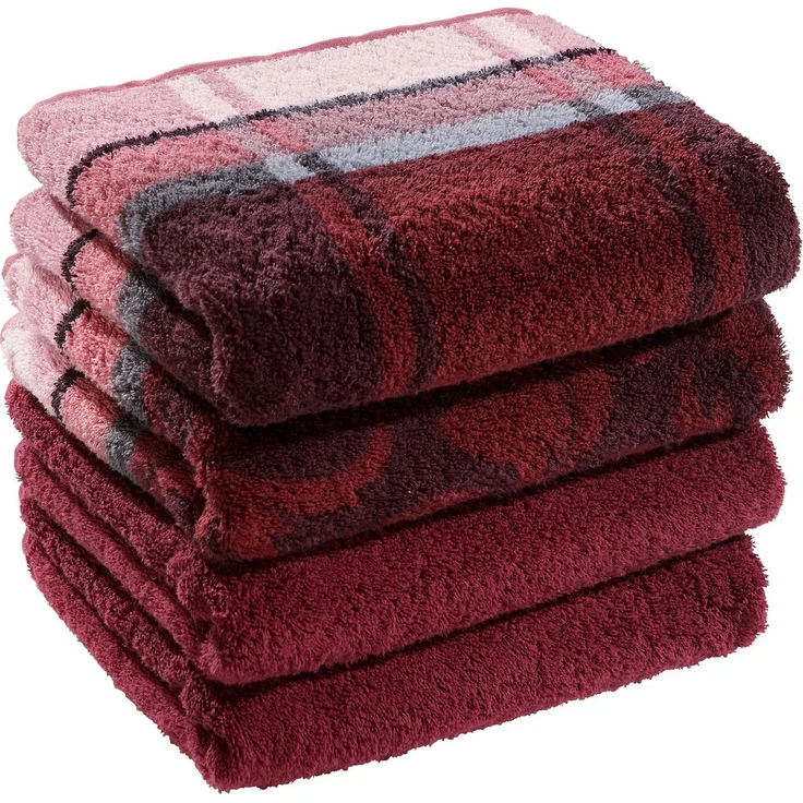 Erwin Müller Handtuch Handtuch "Ludwigsburg" 4er-Pack, Frottier (4-St), Walk-Frottier Uni – Bild 5