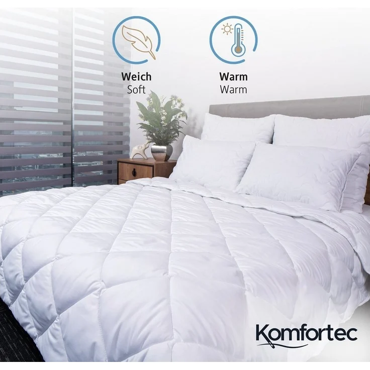 Komfortec Kunstfaserbettdecke,Bettdecken für Sommer und Winter, Ganzjahresdecke, Füllung: Polyester, Bezug: Mikrofaser, 135x200 cm, 155x220 cm und weiteren Größen, allergiker geeignet – Bild 3