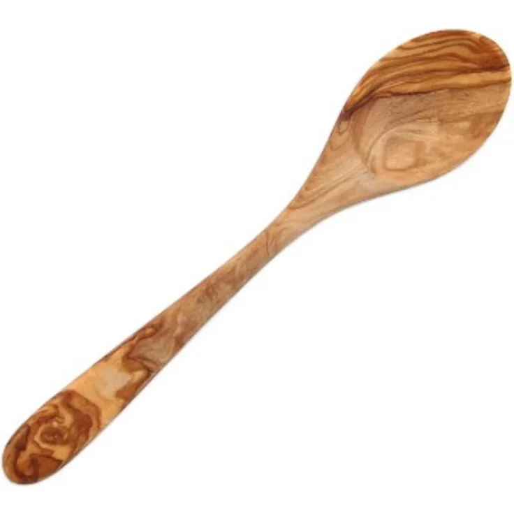Olivenholz-erleben Esslöffel aus massivem Olivenholz, Länge: ca. 22 cm (1 Stück), Geschmackneutral & hygienisch, robust & langlebig, jeder ein Unikat