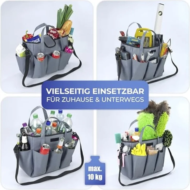 Maximex Organizer Universal-Caddy 8 Taschen, faltbare Tragetasche für zuhause und unterwegs, 15 Liter – Bild 4