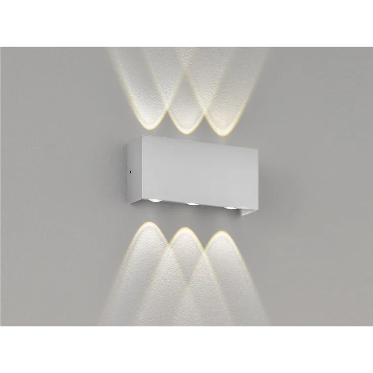 Fischer & Honsel 30396 LED Outdoor Wandleuchte Nairobi Silber 17cm 3000K IP54