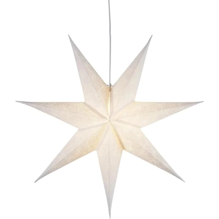 Star Papierstern Decorus 7 zackig Papier Weiß 1.5x6.3x 6.3cm – Bild 2