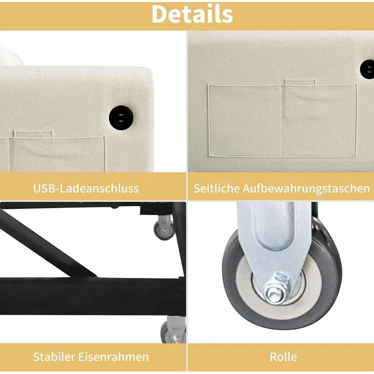 Klappbares Schlafsofa mit Schlaffunktion – Bild 8
