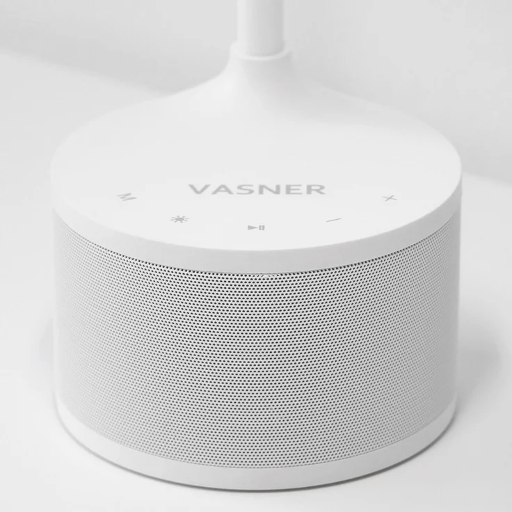 VASNER Lumbeat Schreibtischleuchte LED weiß 3,5 W dimmbar USB Bluetooth Musik Tageslicht – Bild 3