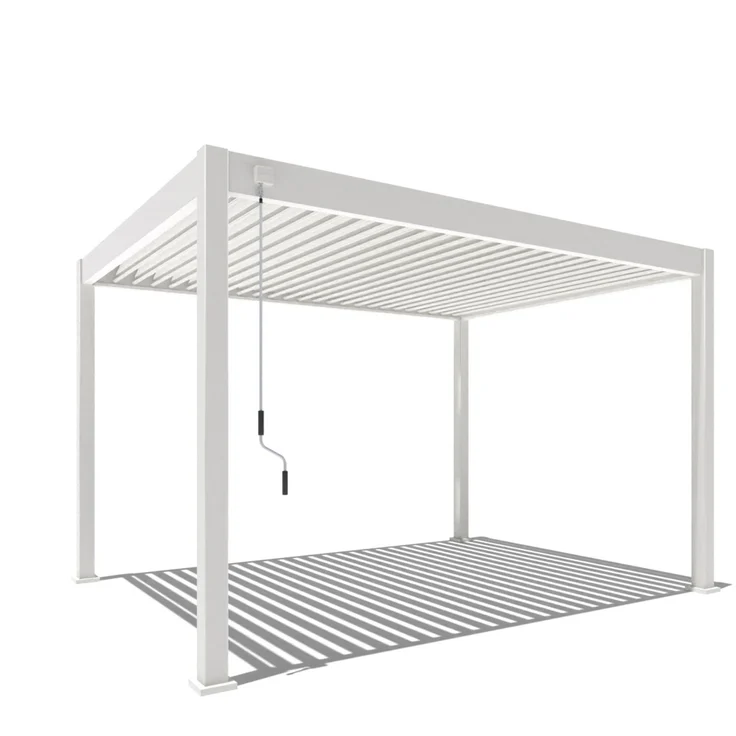 Weide Deluxe | Pergola Voll Aluminium freistehend | 3 x 4 M | Lamellendach weiß – Bild 1