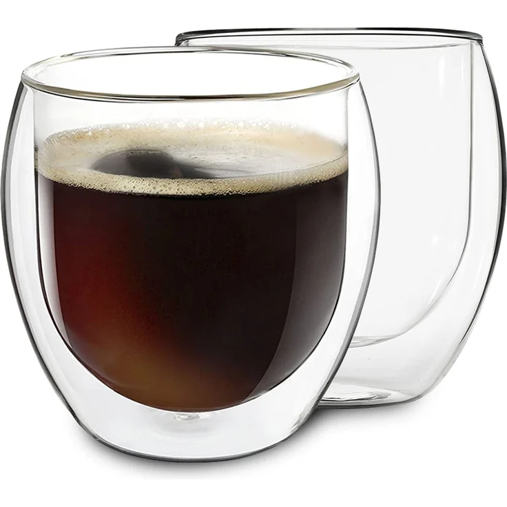 DUOS Jumbo doppelwandiges Thermoglas 310ml Borosilikatglas handgemacht Transparent – Bild 5