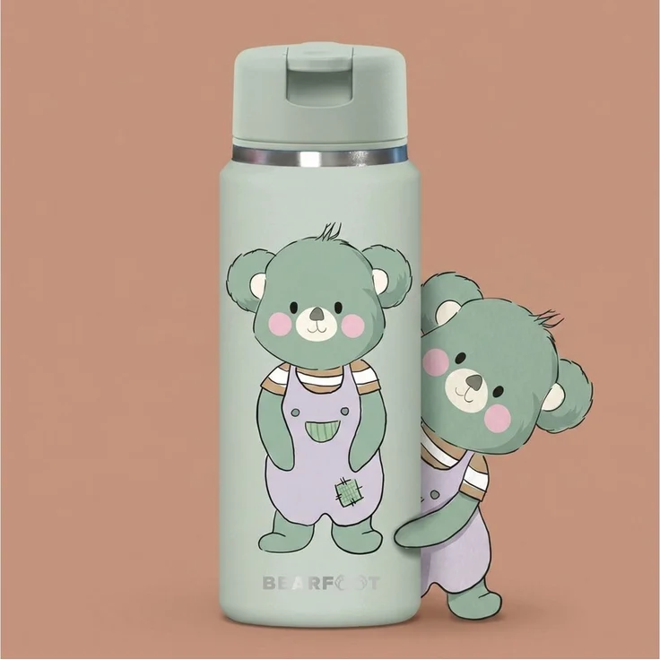 BEARFOOT Trinkflasche TINY Thermo Kinder Trinkflasche Edelstahl - Koala, Thermosflasche, auslaufsicher, Edelstahl, Kinderflasche, BPA-frei – Bild 2