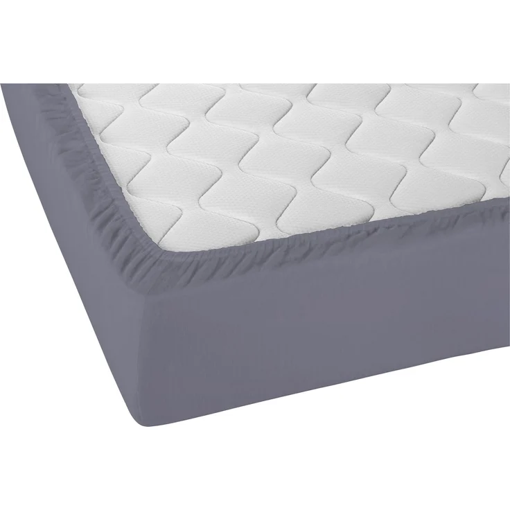 biberna Feinbiber-Spannbetttuch 0002744, silbergrau, 1x 140x200 cm - 160x200 cm – Bild 2