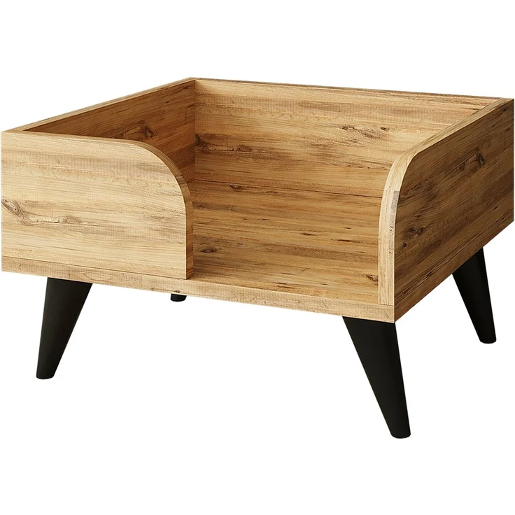 Roomart Hundebett & Katzenbett RITA – erhöhtes Haustierbett mit Beinen – 50 × 50 cm – für kleine Hunde & Katzen • Eiche – Bild 7